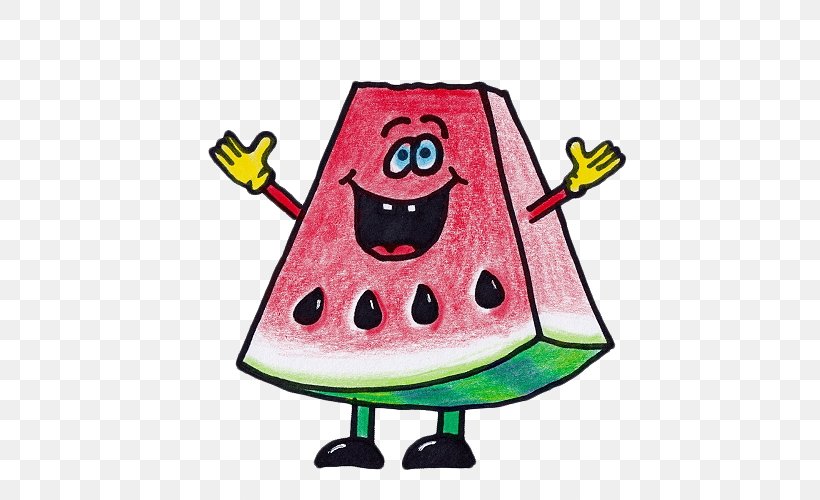 Watermelon Ice Cream Cone Drawing, PNG, 500x500px, Watermelon, Cartoon, Citrullus, Color, Coloring Book Download Free