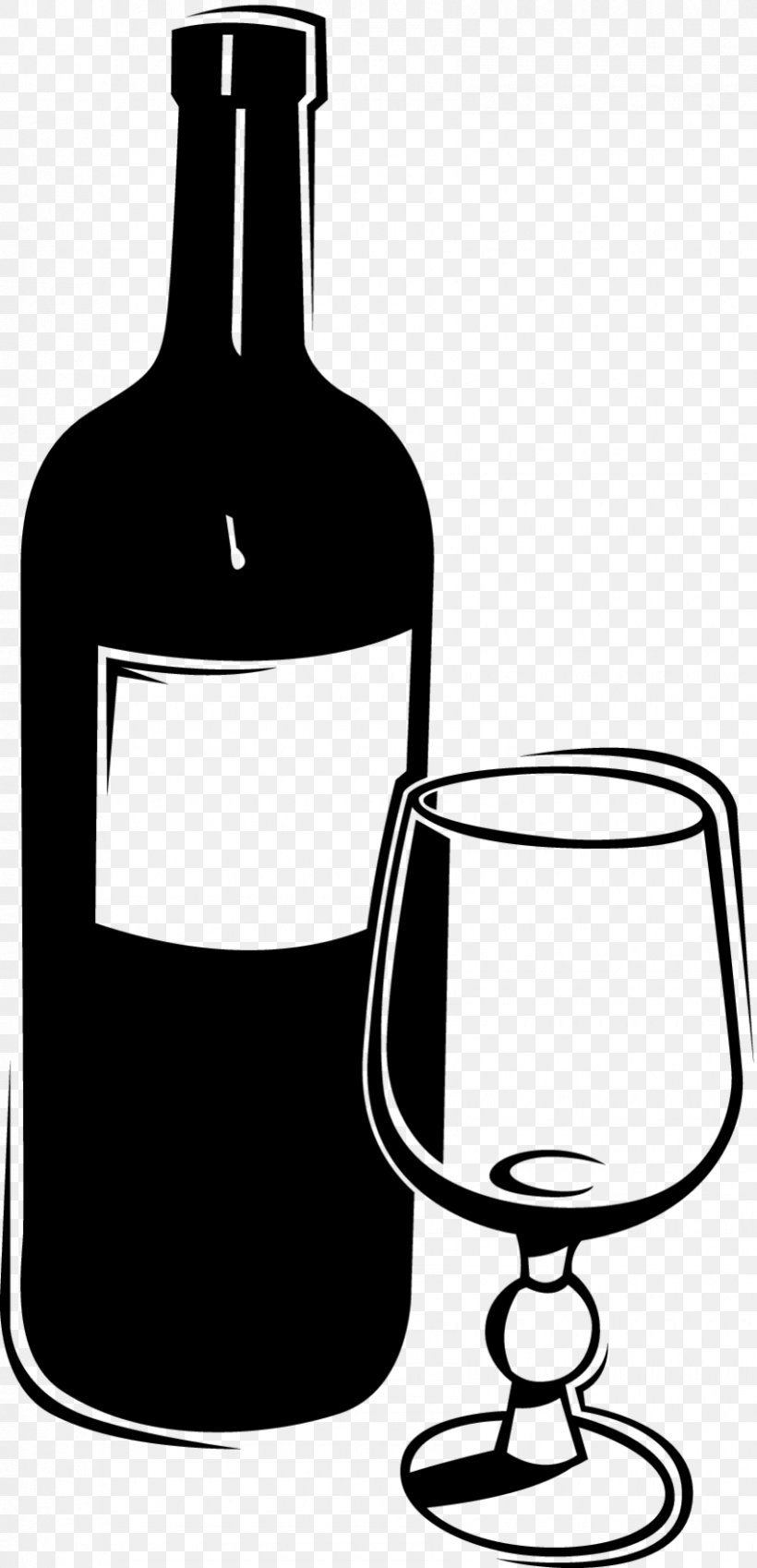 Wine Glass Bottle Wine Glass Stemware, PNG, 850x1761px, Wine, Alcoholic Drink, Barware, Black And White, Bottle Download Free