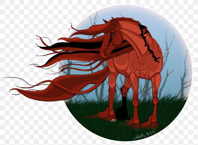 Horse Demon Cartoon Organism, PNG, 900x662px, Horse, Cartoon, Demon, Dragon, Fictional Character Download Free