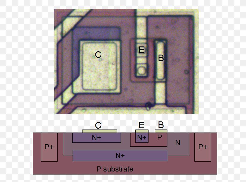 Transistor Integrated Circuits & Chips Die Electronics Voltage Reference, PNG, 673x607px, Transistor, Area, Bipolar Junction Transistor, Circuito Digital, Comparator Download Free