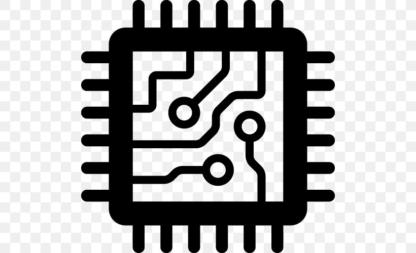 Integrated Circuits & Chips Central Processing Unit, PNG, 500x500px, Integrated Circuits Chips, Area, Black And White, Brand, Central Processing Unit Download Free