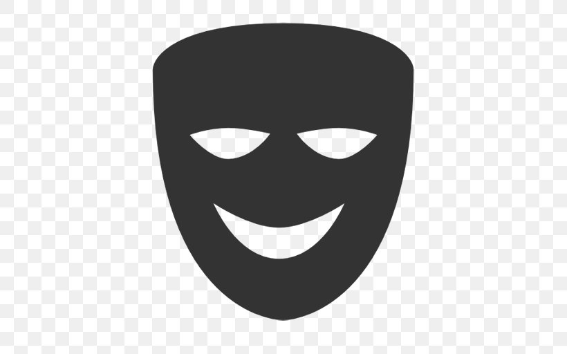 Mask Comedy Theatre Tragedy, PNG, 512x512px, Mask, Black, Black And White, Comedy, Drama Download Free