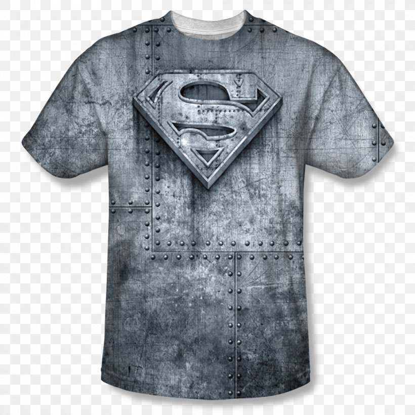 T-shirt Superman Steel (John Henry Irons) Clothing Sizes, PNG, 1000x1000px, Tshirt, Active Shirt, Brand, Cape, Clothing Download Free