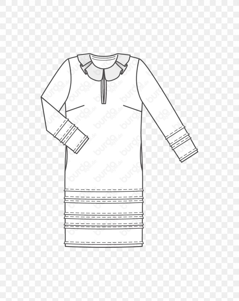 T-shirt Sleeve Collar Dress Pattern, PNG, 1170x1470px, Tshirt, Black, Black And White, Blouse, Brand Download Free
