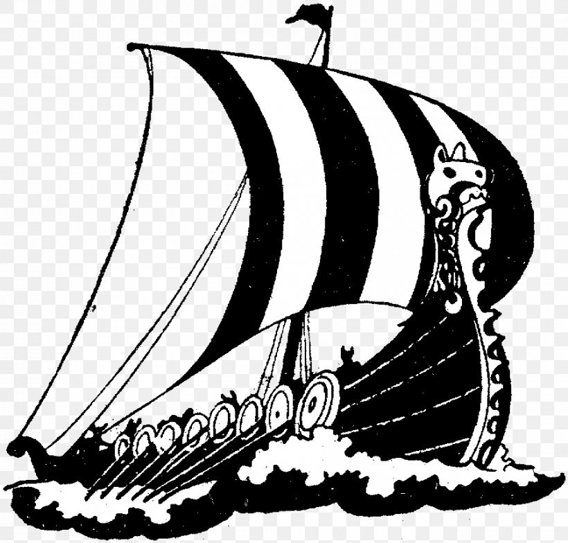 Viking Ships Drawing Longship, PNG, 900x861px, Viking Ships, Art, Black And White, Boat, Brigantine Download Free