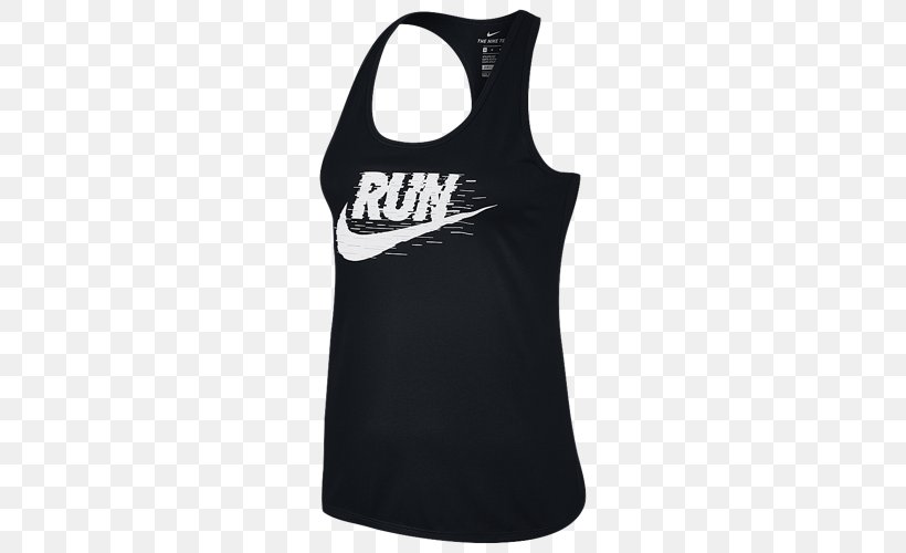 Nike Dri-FIT Dri-Blend Graphic Running Tank, PNG, 500x500px, Drifit, Active Shirt, Active Tank, Black, Brand Download Free