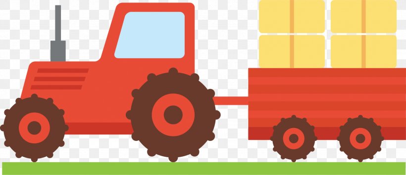 Tractor Carrying Straw, PNG, 1853x801px, Scalable Vector Graphics, Autocad Dxf, Brand, Infographic, Red Download Free