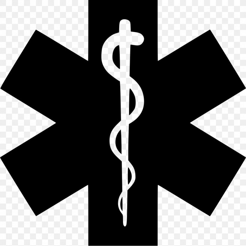 Star Of Life Emergency Medical Services Emergency Medical Technician Caduceus As A Symbol Of Medicine Clip Art, PNG, 980x983px, Star Of Life, Ambulance, Black And White, Brand, Caduceus As A Symbol Of Medicine Download Free