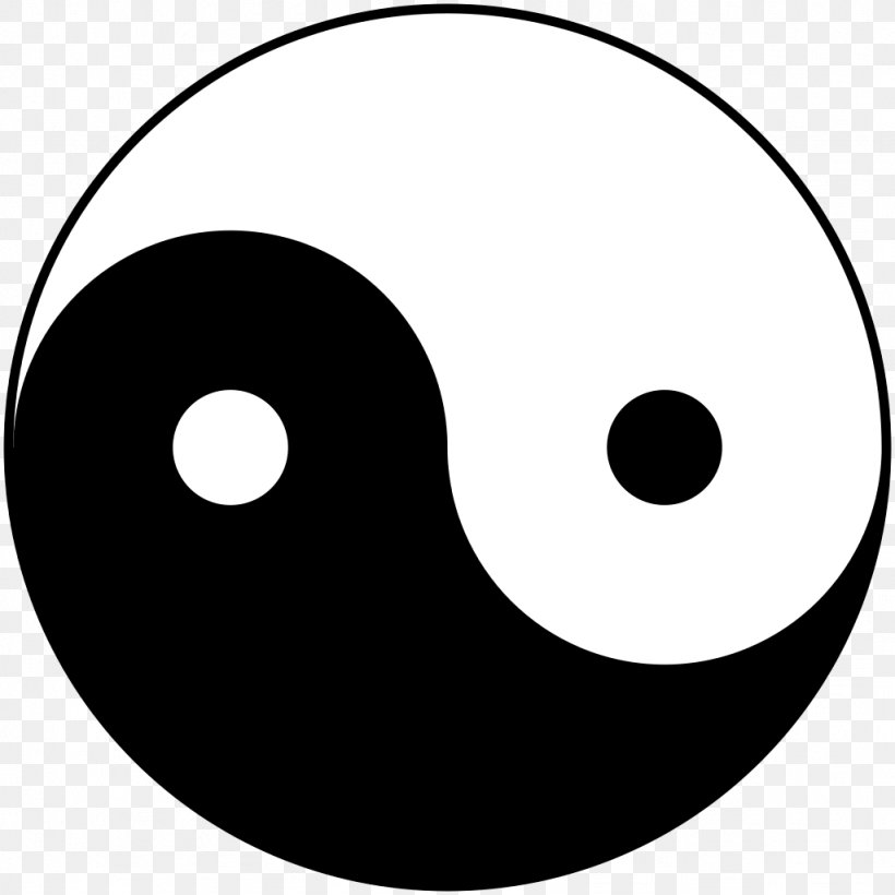 Yin And Yang Taijitu Taoism Clip Art, PNG, 1024x1024px, Yin And Yang, Area, Art, Bagua, Black And White Download Free