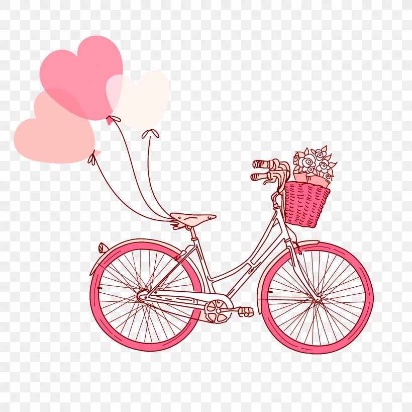Illustration, PNG, 1600x1600px, Valentine S Day, Bicycle, Bicycle Accessory, Bicycle Frame, Bicycle Part Download Free