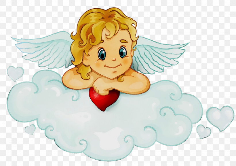 Angel Cartoon Cupid Animation Wing, PNG, 1530x1076px, Valentines Day Heart, Angel, Animation, Cartoon, Cupid Download Free