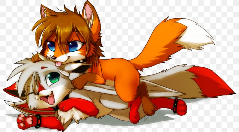 Fox Furry Fandom Cartoon Drawing, PNG, 800x455px, Watercolor, Cartoon, Flower, Frame, Heart Download Free