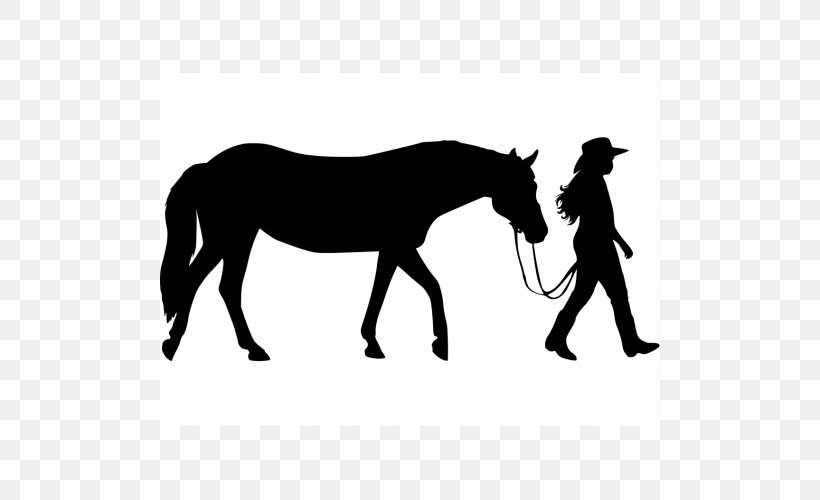 Horse Foal Equestrian Wall Decal Silhouette, PNG, 500x500px, Horse, Black And White, Bridle, Child, Colt Download Free