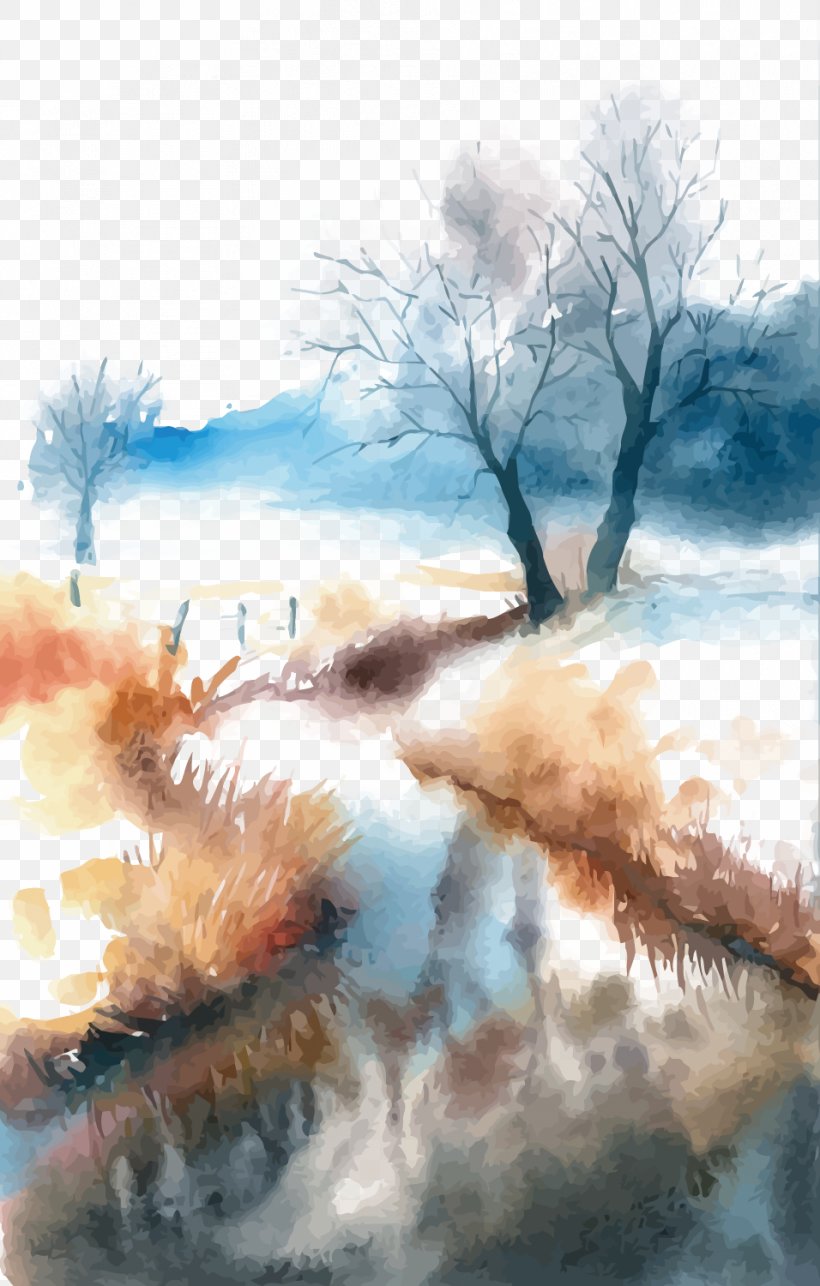 Watercolor Painting Landscape, PNG, 956x1500px, Watercolor Painting, Art, Artwork, Book, Deviantart Download Free
