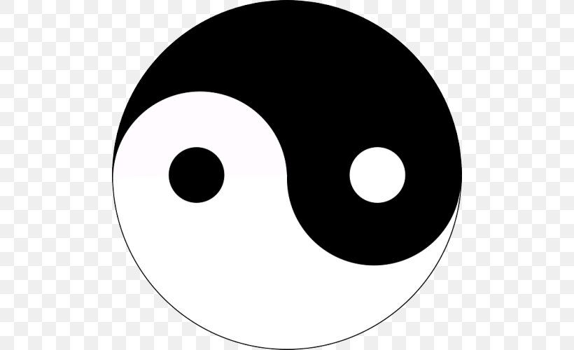 Yin And Yang Clip Art, PNG, 500x500px, Yin And Yang, Art, Black, Black And White, Eye Download Free
