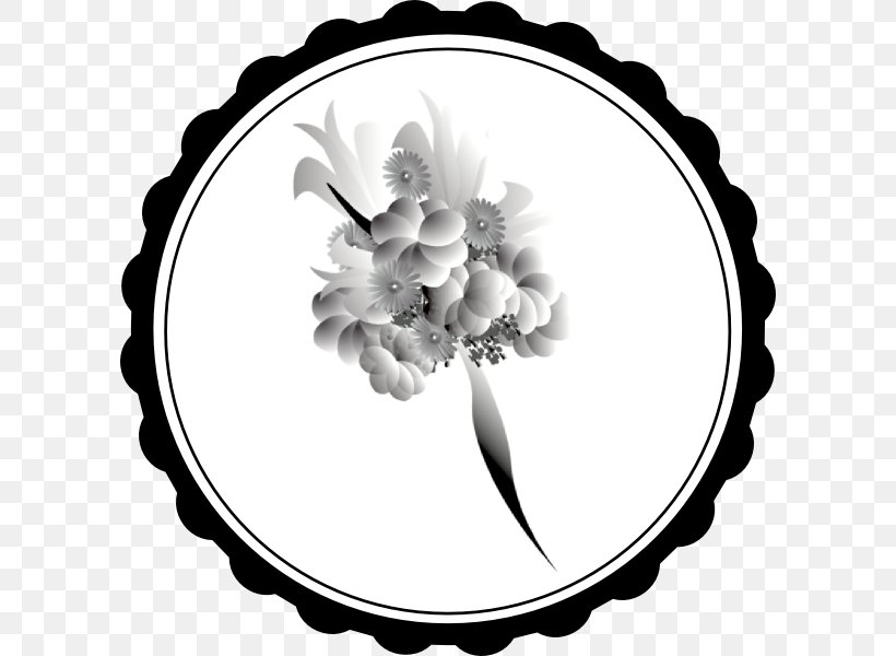 wedding flowers clip art black and white