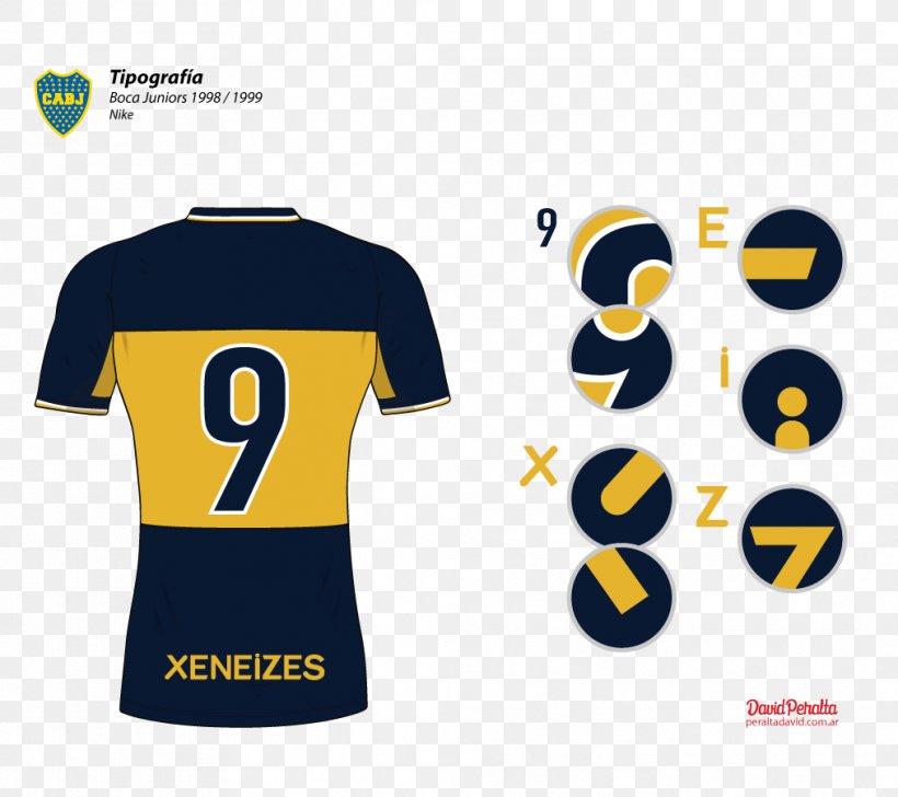 T-shirt Jersey Boca Juniors Logo Typography, PNG, 1013x900px, Tshirt, Area, Blue, Boca Juniors, Brand Download Free