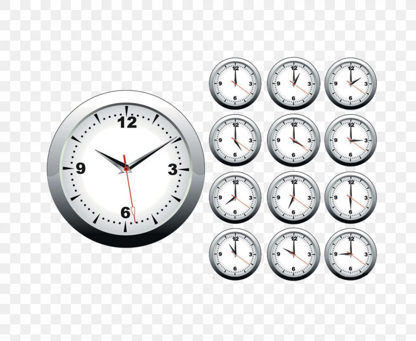 Vector Clock Euclidean Vector Clip Art, PNG, 968x795px, Clock, Alarm Clock, Digital Clock, Gauge, Home Accessories Download Free