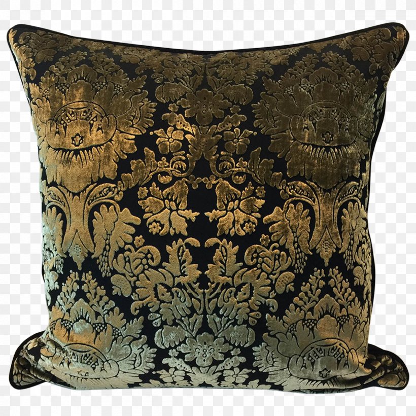 Velvet Throw Pillows Damask Cushion, PNG, 1200x1200px, Velvet, Bronze, Ceiling, Cushion, Damask Download Free