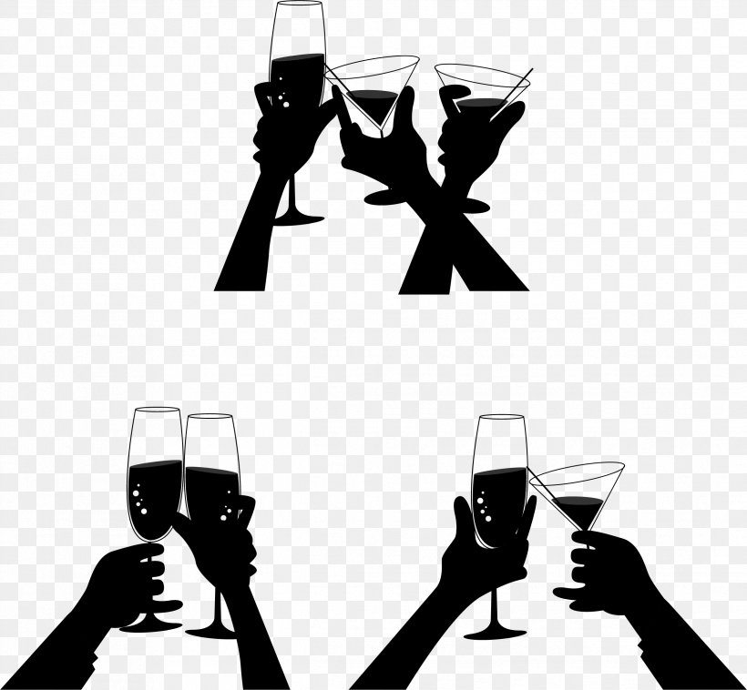 Champagne Euclidean Vector Toast Cup, PNG, 2484x2297px, Champagne, Black And White, Champagne Glass, Cup, Gentleman Download Free