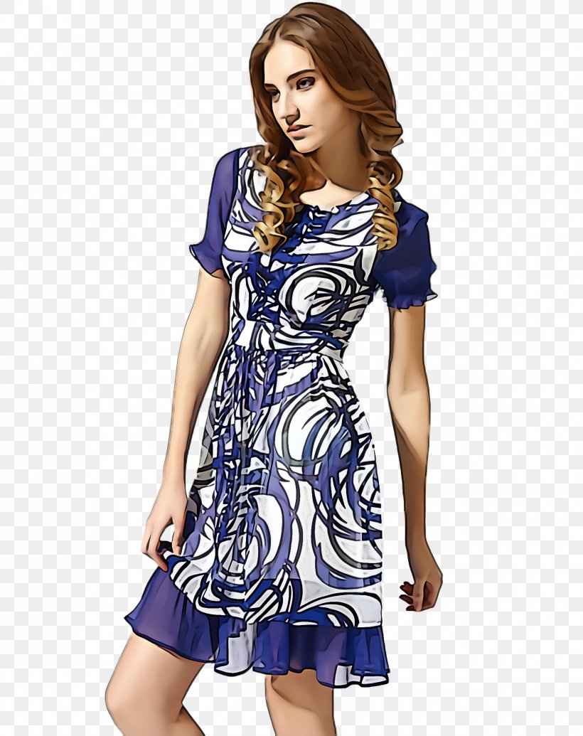 Clothing Fashion Model Day Dress Dress Cobalt Blue, PNG, 1780x2248px, Clothing, Blue, Cobalt Blue, Cocktail Dress, Day Dress Download Free