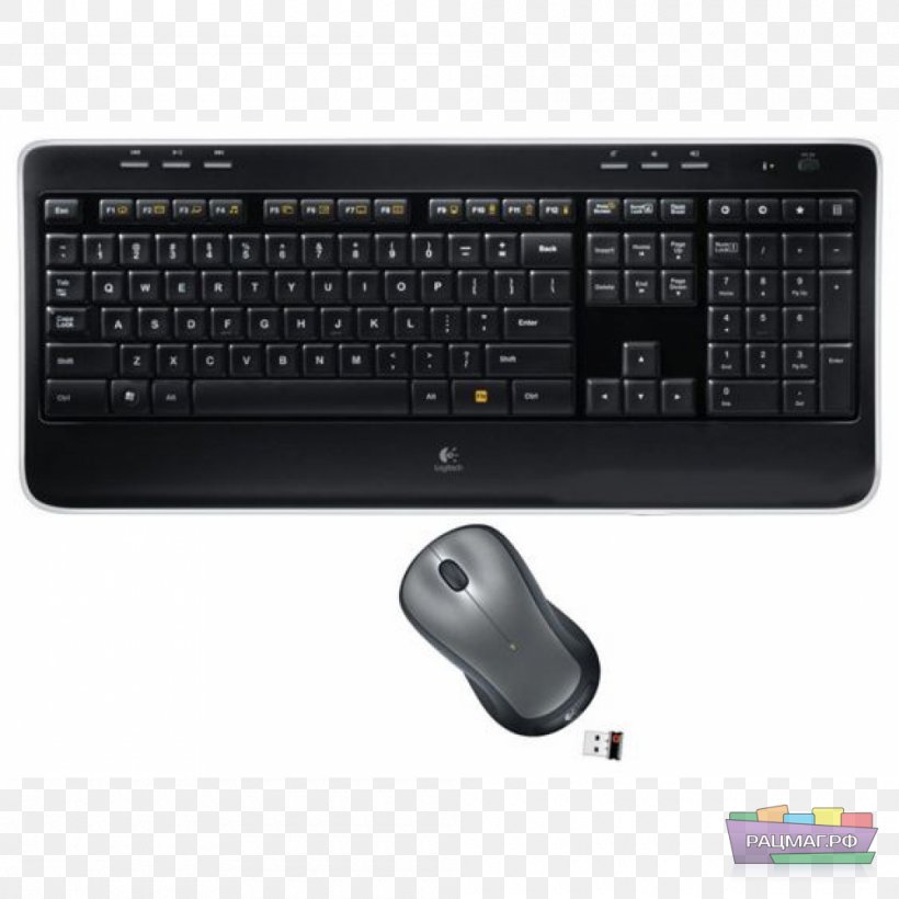 Computer Keyboard Computer Mouse Laptop Wireless Keyboard Logitech Unifying Receiver, PNG, 1000x1000px, Computer Keyboard, Computer, Computer Accessory, Computer Component, Computer Hardware Download Free