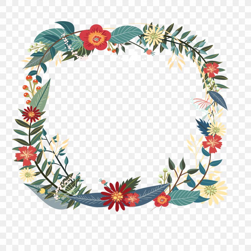Garland Wreath Flower, PNG, 2836x2836px, Garland, Area, Christmas, Dishware, Flower Download Free