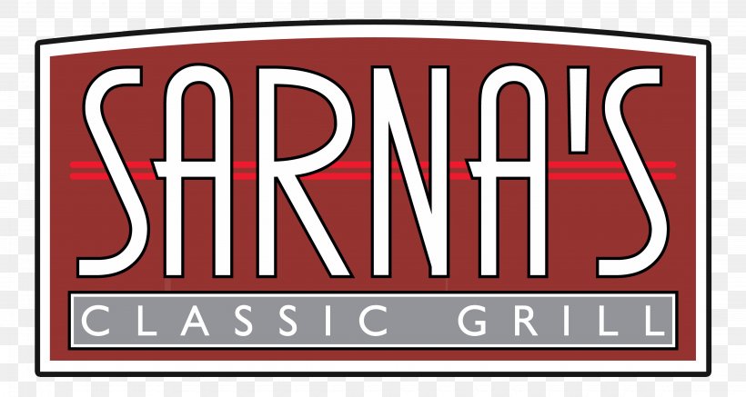 Sarna's Classic Grill Restaurant Logo Gift Card Minneapolis, PNG, 4500x2400px, Restaurant, Area, Banner, Bar, Brand Download Free