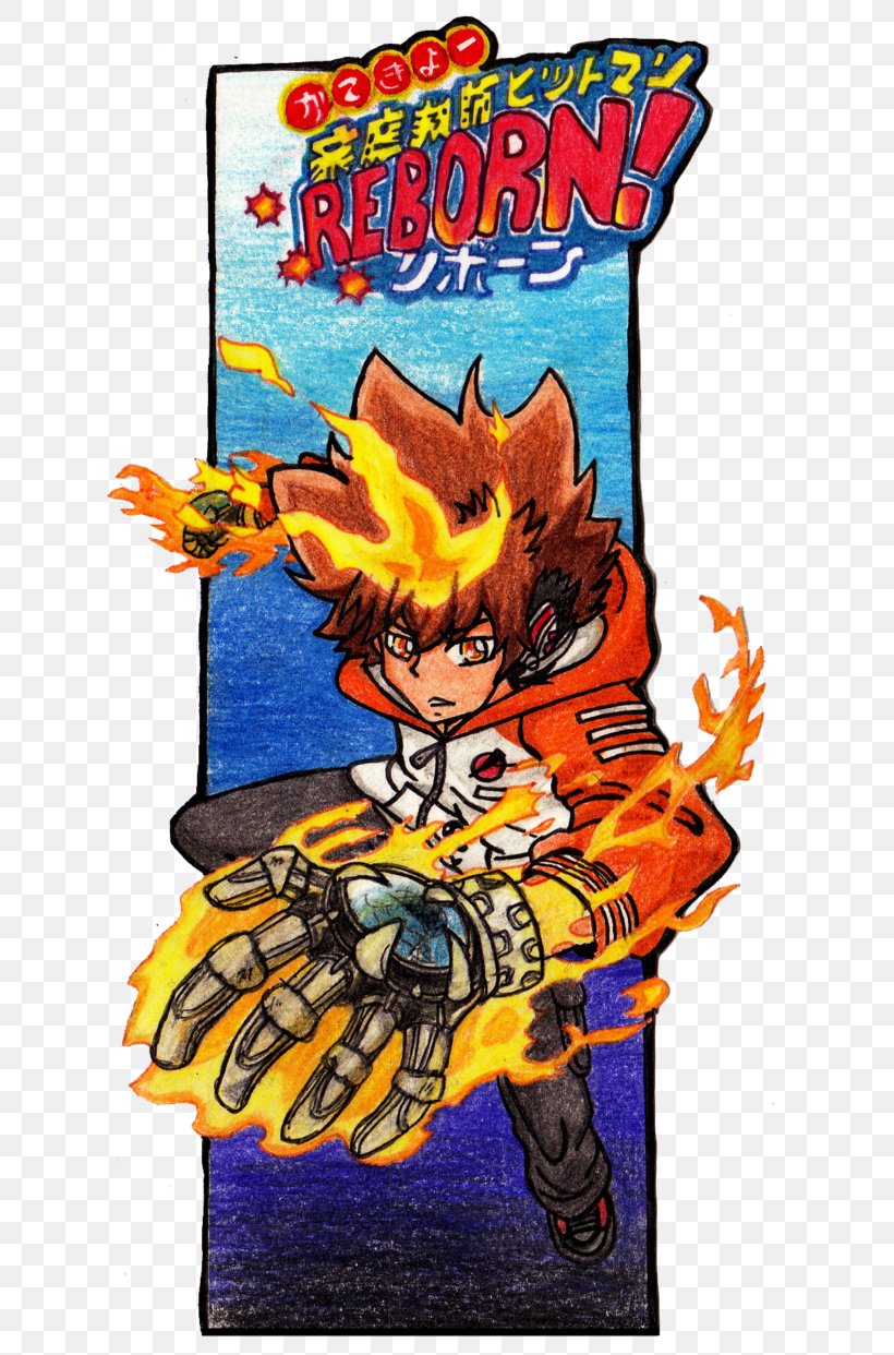 Tsunayoshi Sawada Comic Book Character Fiction, PNG, 643x1242px, Watercolor, Cartoon, Flower, Frame, Heart Download Free