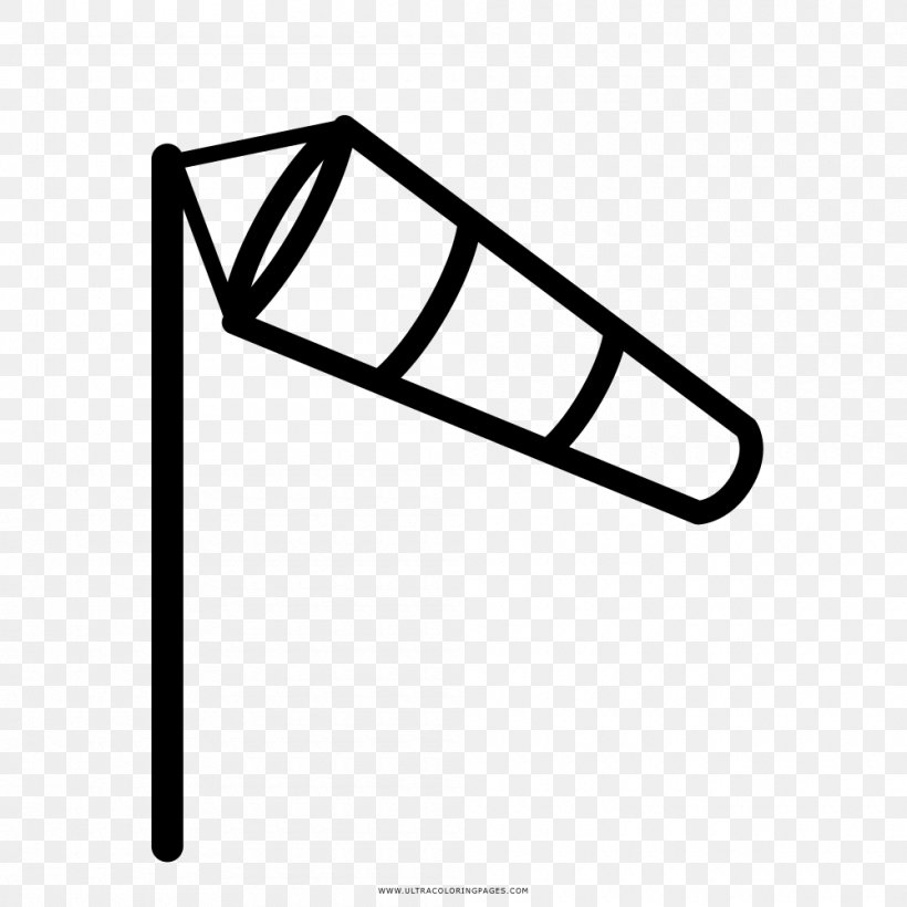Windsock Coloring Book Drawing Weather, PNG, 1000x1000px, Windsock, Airport, Area, Black And White, Cloud Download Free