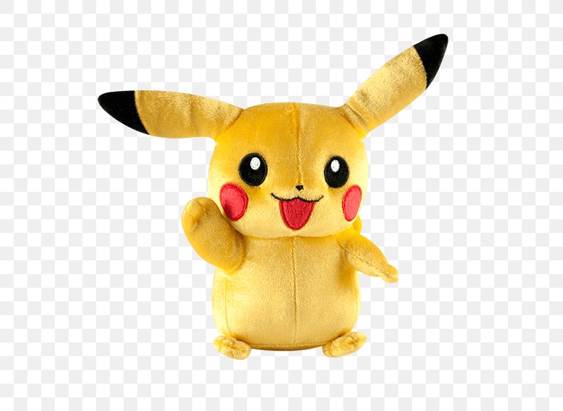 Pikachu Pokémon GO Stuffed Animals & Cuddly Toys Plush, PNG, 600x600px, Pikachu, Child, Doll, Material, Plush Download Free