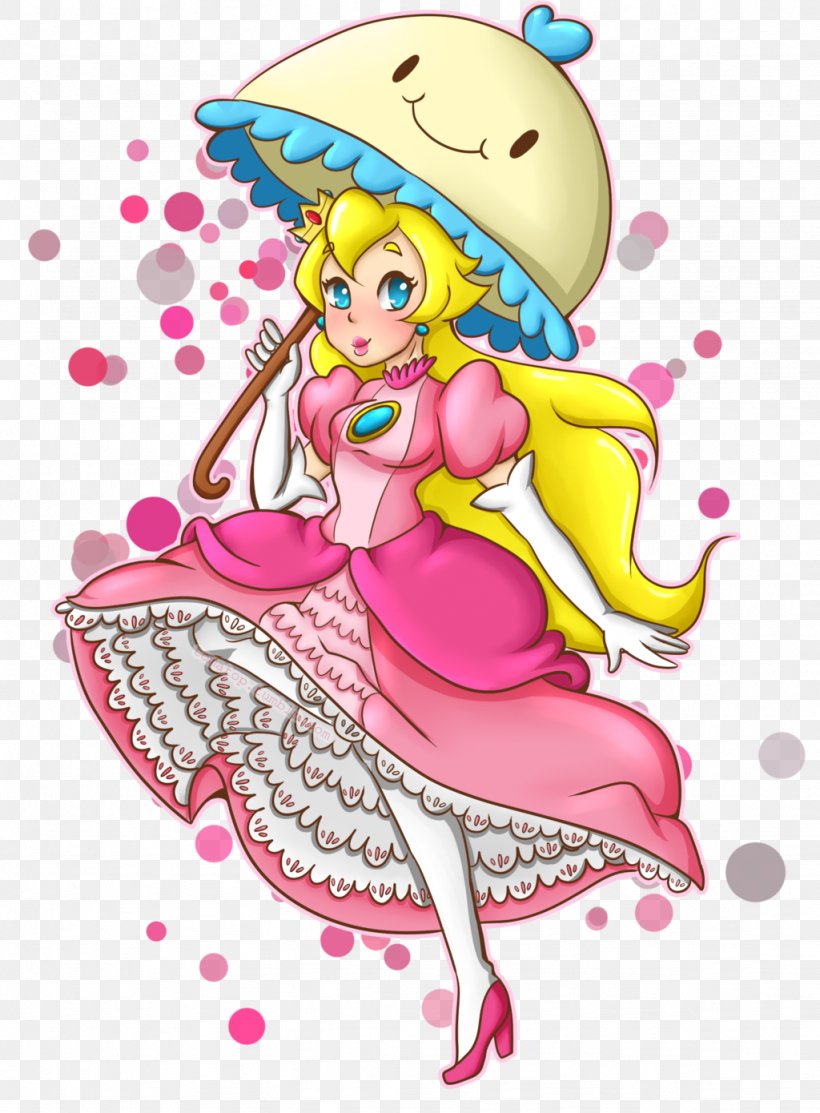 Super Princess Peach Mario Character, PNG, 1024x1390px, Watercolor, Cartoon, Flower, Frame, Heart Download Free