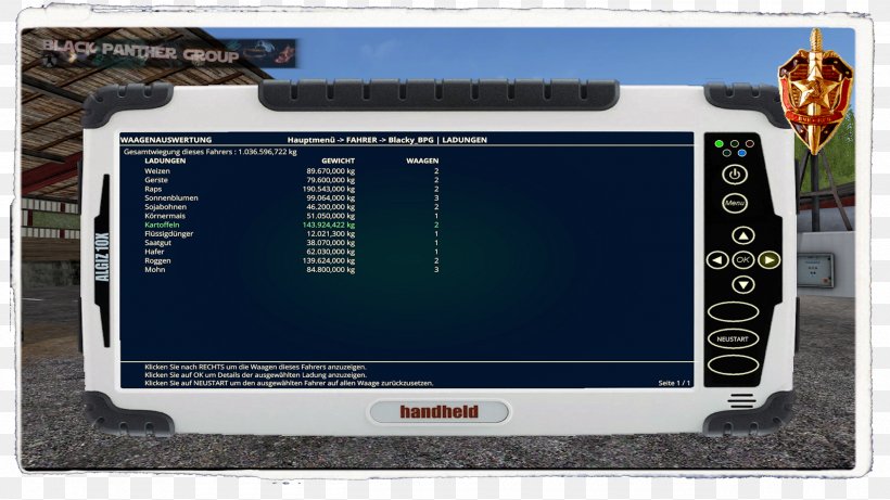 Farming Simulator 17 Electronics Accessory Mod Map Measuring Scales, PNG, 2560x1440px, Farming Simulator 17, Arla, Bild, Black Panther, Display Device Download Free
