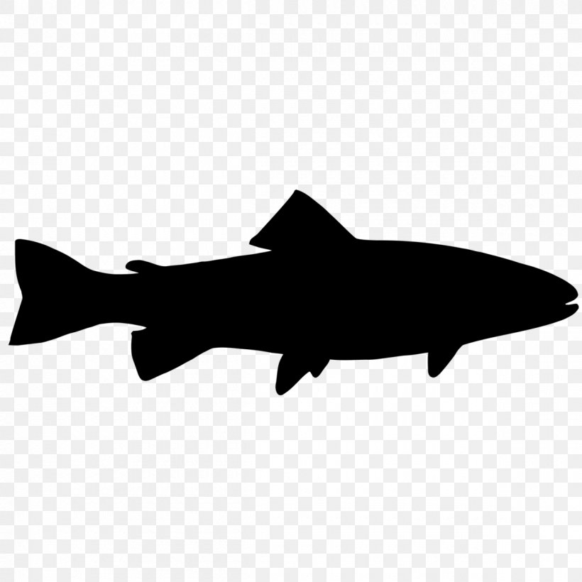 Fish Silhouette Trout Clip Art, PNG, 1200x1200px, Fish, Art, Bass, Black, Black And White Download Free