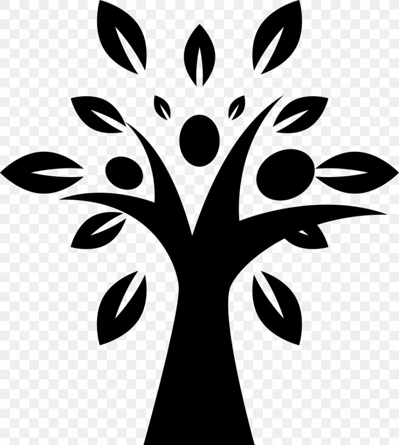 Fruit Tree Shape, PNG, 878x980px, Tree, Black, Black And White, Branch, Flower Download Free