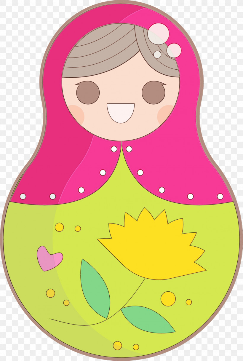 Character Pink M Pattern Line Area, PNG, 2019x2999px, Colorful Russian Doll, Area, Character, Character Created By, Infant Download Free