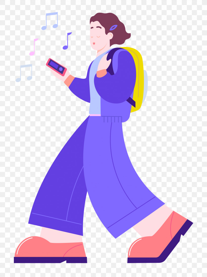 Listening Music, PNG, 1869x2500px, Listening Music, Cartoon, Character, Dress, Electric Blue M Download Free
