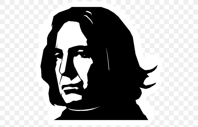 Professor Severus Snape Harry Potter And The Philosopher's Stone Hermione Granger Ron Weasley, PNG, 528x528px, Professor Severus Snape, Alan Rickman, Art, Black, Black And White Download Free
