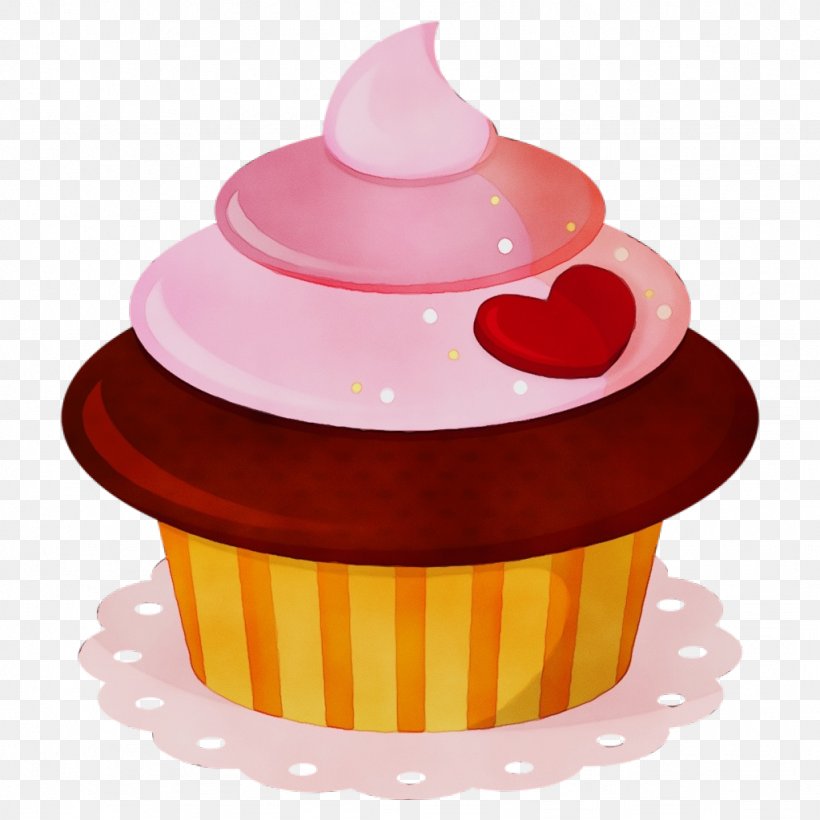 Pink Cupcake Clip Art Baking Cup Cake, PNG, 1024x1024px, Watercolor, Baking Cup, Cake, Cake Decorating Supply, Cupcake Download Free