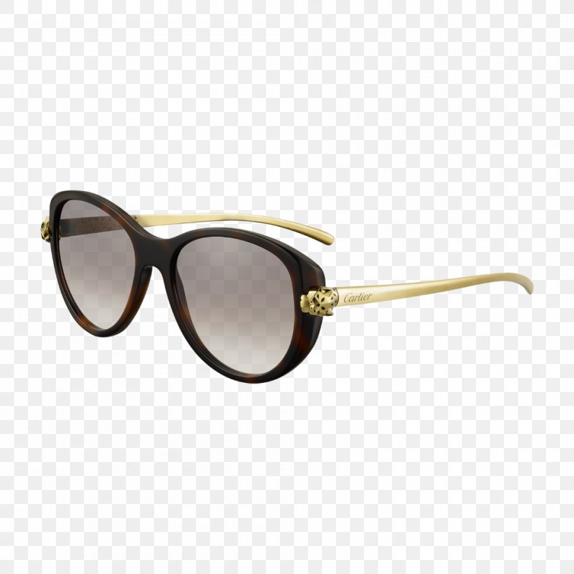 Sunglasses Cartier Eyewear Lens, PNG, 1000x1000px, Sunglasses, Beige, Brown, Cartier, Cat Eye Glasses Download Free