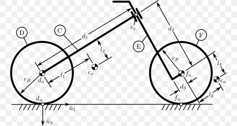 Chopper Bicycle Equations Of Motion Geometry, PNG, 750x435px, Bicycle, Area, Artwork, Auto Part, Bicycle And Motorcycle Geometry Download Free