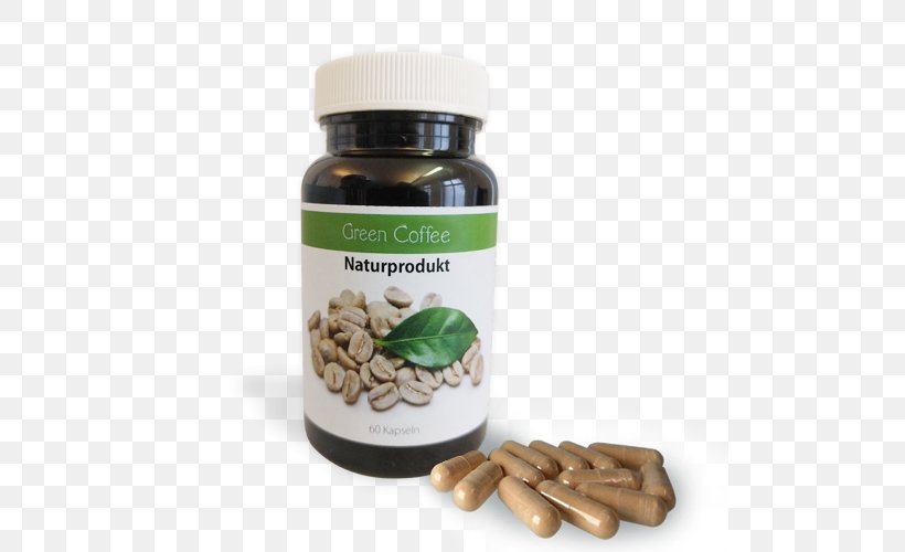 Green Coffee Health Weight Loss Capsule, PNG, 500x500px, Green Coffee, Adipose Tissue, Antiinflammatory, Antioxidant, Caffeine Download Free