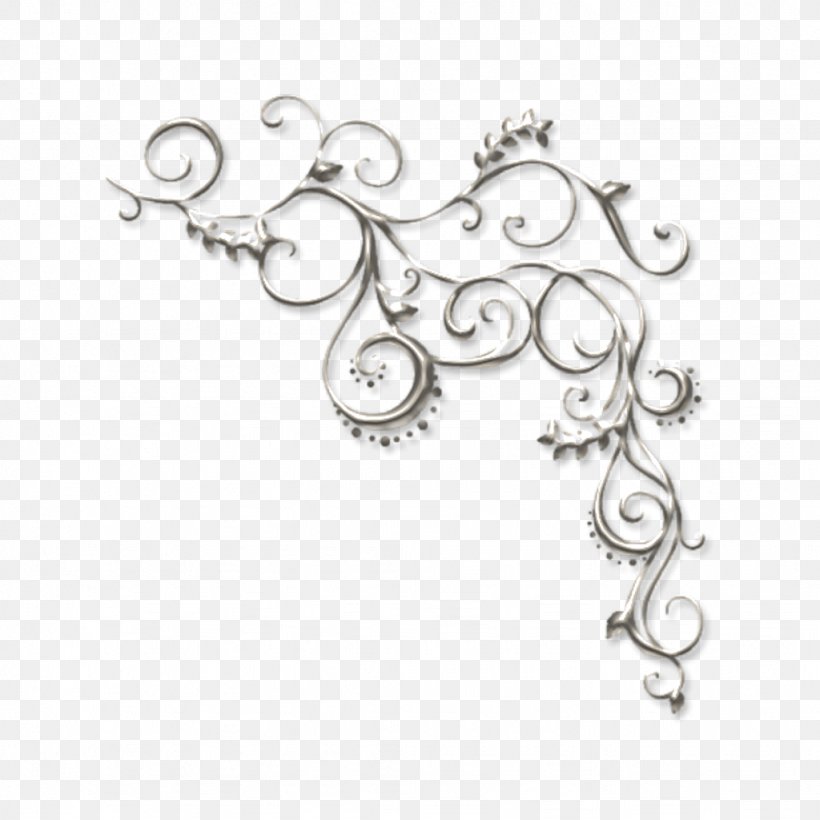Clip Art Image Silver Design, PNG, 1024x1024px, Silver, Black And White, Body Jewelry, Designer, Earrings Download Free