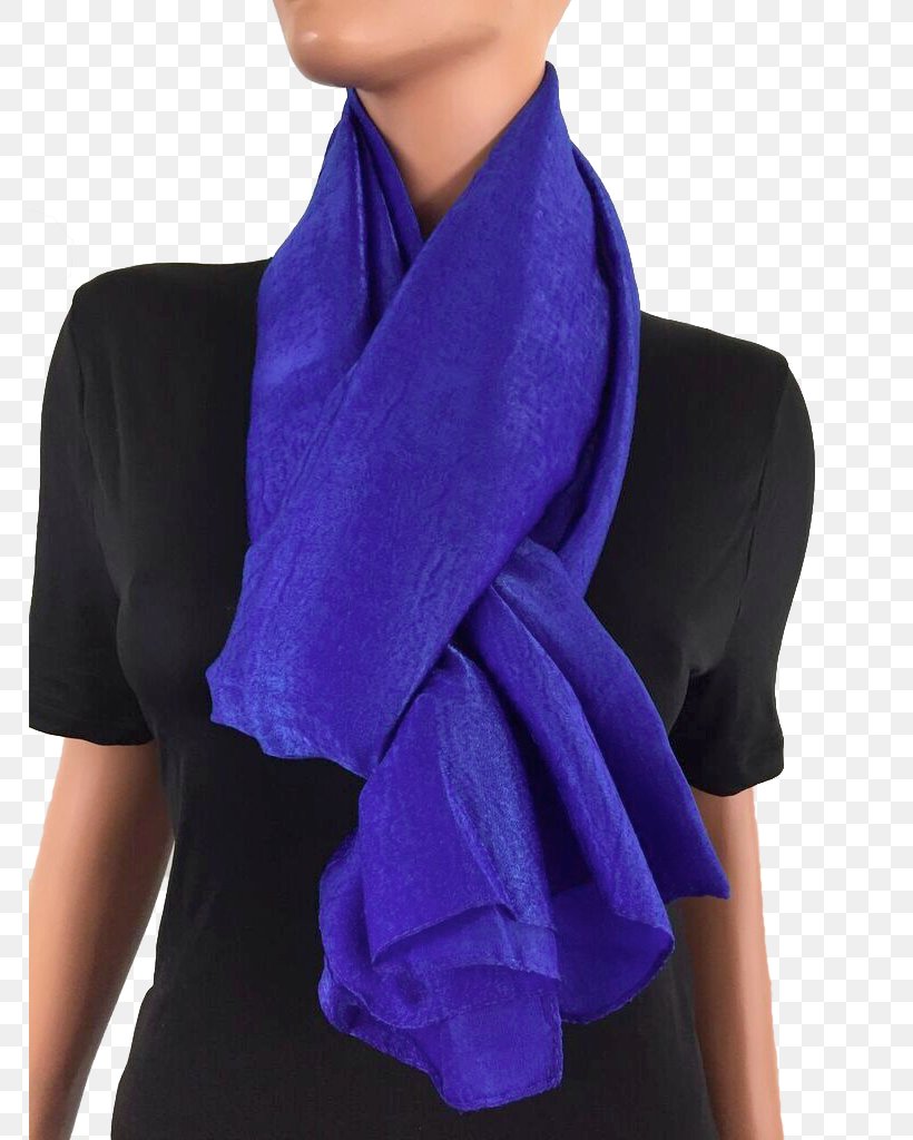 Headscarf Silk Blue White T-shirt, PNG, 768x1024px, Headscarf, Black, Blue, Cobalt Blue, Color Download Free