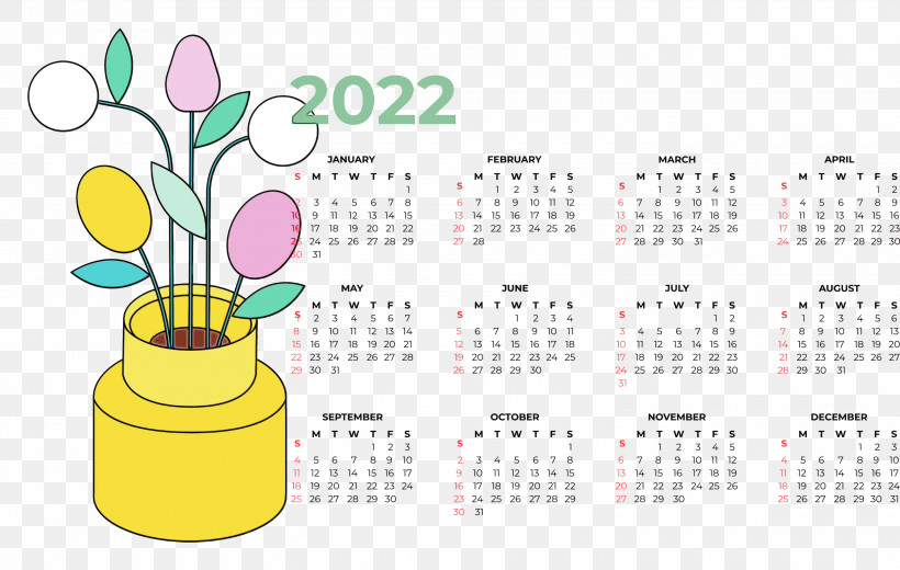 Calendar System Calendário Fevereiro 2022 Month Calendar, PNG, 3000x1903px, Watercolor, Calendar, Calendar System, Easy, February Download Free