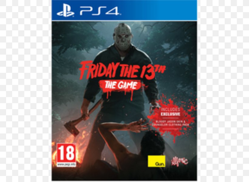Friday The 13th: The Game Jason Voorhees PlayStation 4 Video Game Metal Gear Survive, PNG, 600x600px, Friday The 13th The Game, Action Film, Advertising, Album Cover, Brand Download Free