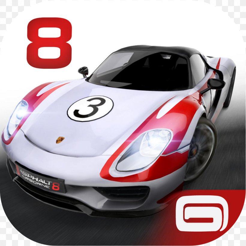 Asphalt 8: Airborne Porsche Racing Video Game Android, PNG, 1024x1024px, Asphalt 8 Airborne, Android, Asphalt, Automotive Design, Automotive Exterior Download Free