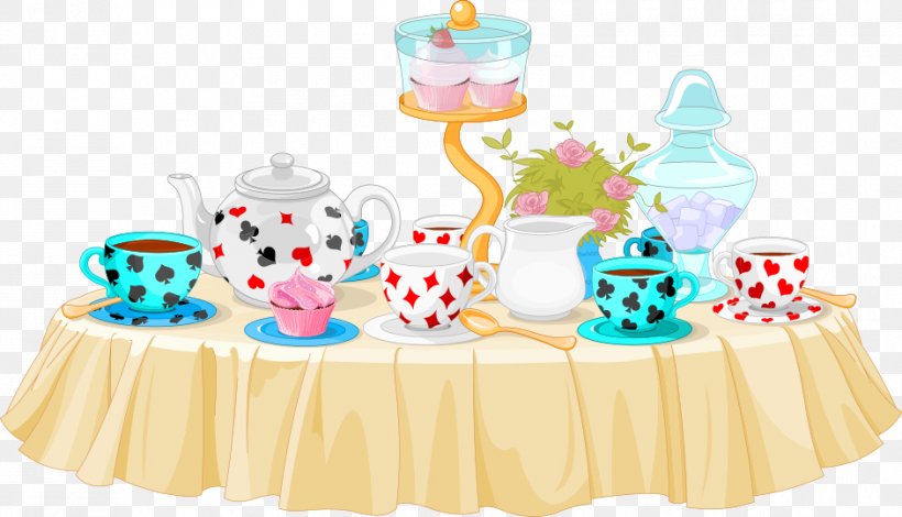 Tea Party Cupcake Clip Art, PNG, 942x540px, Tea, Baking, Birthday, Birthday Cake, Buttercream Download Free
