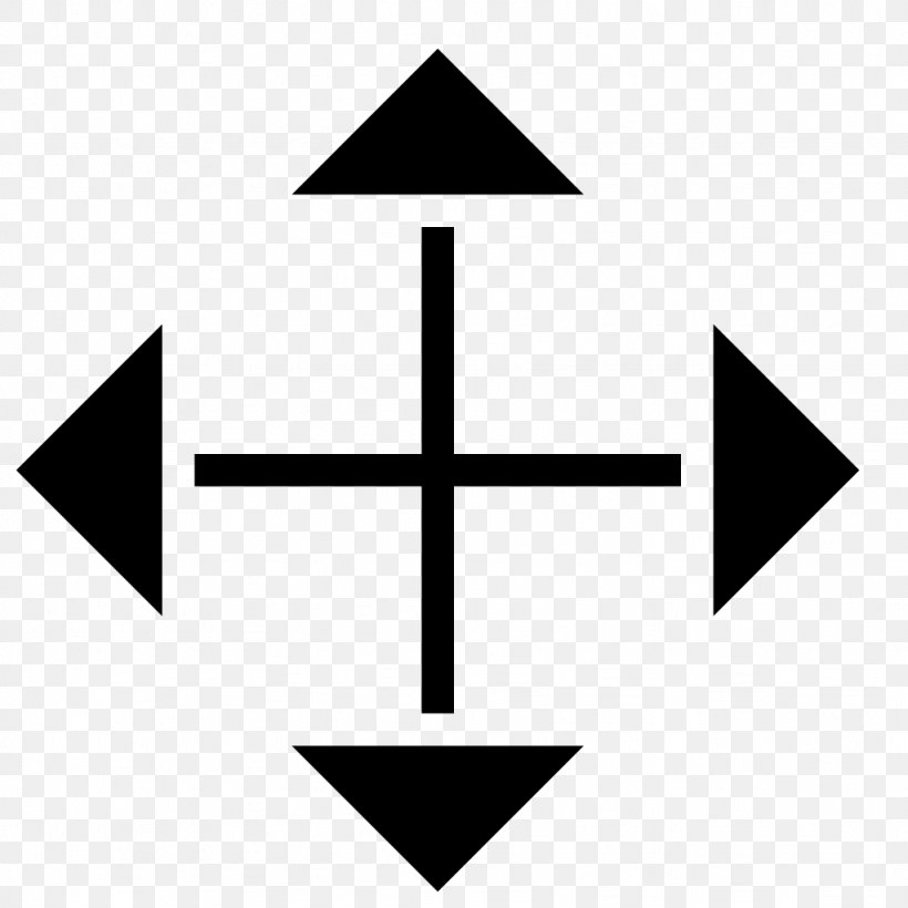 Pointer Arrow Cursor Symbol, PNG, 1024x1024px, Pointer, Area, Black, Black And White, Cursor Download Free