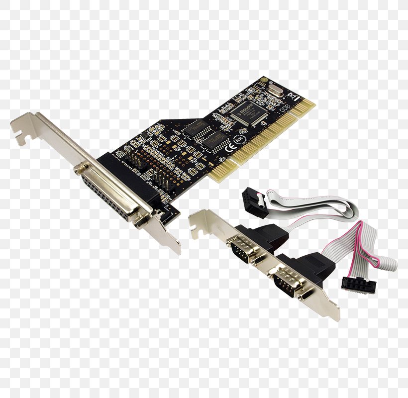 Conventional PCI Serial Port PCI Express Parallel Port D-subminiature, PNG, 800x800px, Conventional Pci, Adapter, Cable, Computer, Computer Component Download Free
